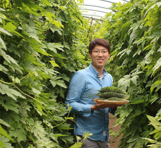 실제 왕피천계곡에서 재배된 유기농여주를 소개하는 &quot;유기농마루&quot;김상범 대표